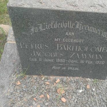 ZAAYMAN Petrus Bartholomeus Jacobus 1890-1950