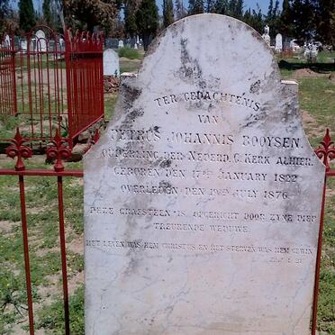 BOOYSEN Petrus Johannis 1822-1976
