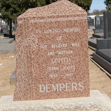 DEMPERS Letitia nee WAIT 1893-1967
