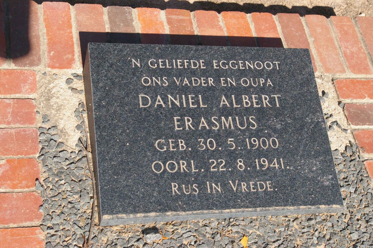 ERASMUS Daniel Albert 1900-1941