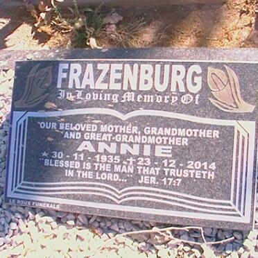 FRAZENBURG Annie 1935-2014