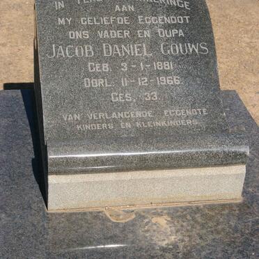 GOUWS Jacob Daniel 1881-1966 &amp; Hester Petronella LATEGAN 1892-1969