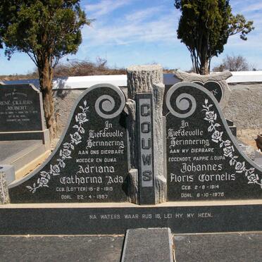 GOUWS Johannes Floris Cornelis 1914-1976 &amp; Adriana Catharina LOTTER 1915-1997