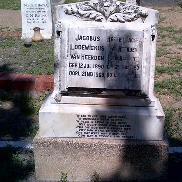 HEERDEN Jacobus Lodewickus, van 1890-1968 &amp; Hester Jacoba SCHOLTZ 1897-1938