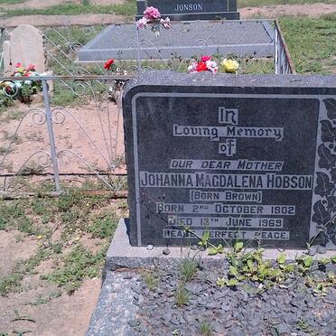 HOBSON Johanna Magdalena nee BROWN 1902-1969