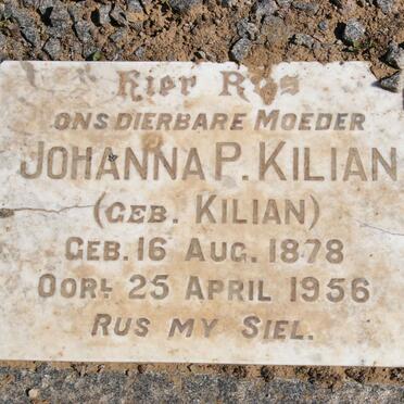 KILIAN Jacobus W. 1870-1946 &amp; Johanna P. KILIAN 1878-1956