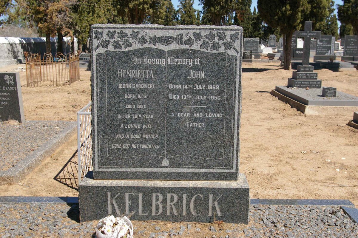 KELBRICK John 1868-1956 &amp; Henrietta GARDINER 1872-1950