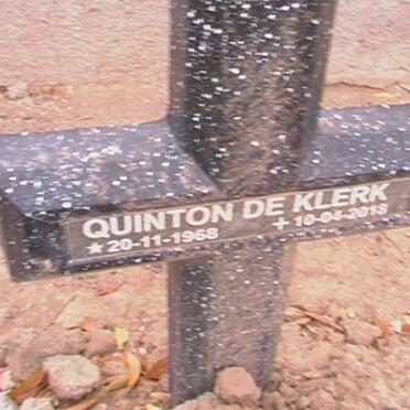 KLERK Quinton, de 1968-2018