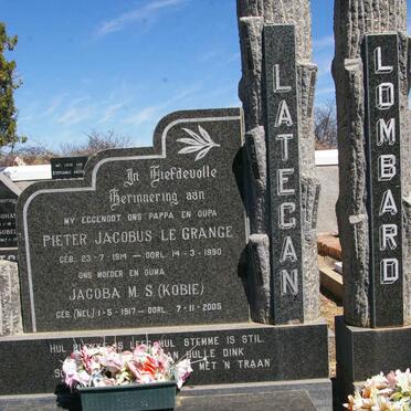 LATEGAN Pieter Jacobus Le Grange 1914-1990 &amp; Jacoba M.S. NEL 1917-2005