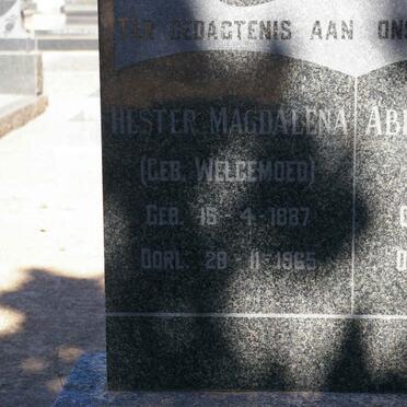 MARAIS Abraham Petrus 1884-1965 &amp; Hester Magdalena WELGEMOED 1887-1965 