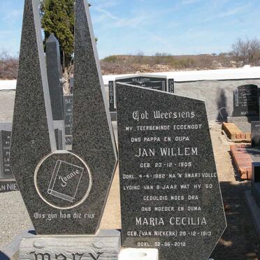 MARX Jan Willem 1905-1982 &amp; Maria Cecilia VAN NIEKERK 1913-2012