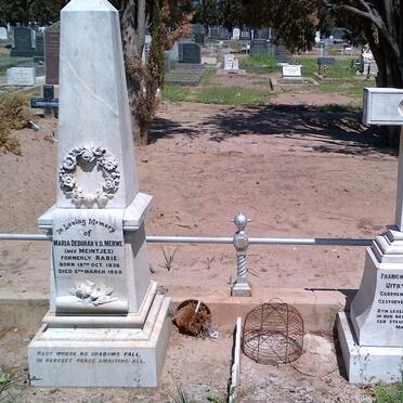 MERWE Francois, van der 1826-1898 &amp; Maria Deborah MEINTJES formerly RABIE 1838-1920