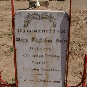 NAUDE Maria Magdalena 1884-1889