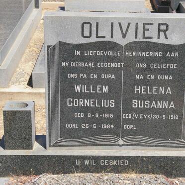 OLIVIER Willem Cornelius 1915-1984 &amp; Helena Susanna v. EYK 1918-