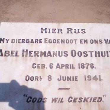 OOSTHUIZEN Abel Hermanus 1876-1941