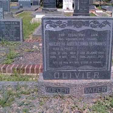 OLIVIER Dawid Hermanus 1860-1949 &amp; Margaretha Alberta DU PREEZ 1864-1952