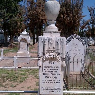 PIENAAR Daniel Francois 1870-1912 &amp; Christina Johanna DU TOIT 1874-1949