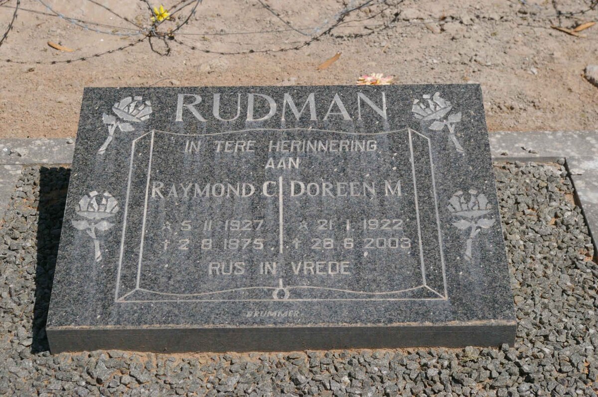 RUDMAN Raymond C. 1927-1975 &amp; Doreen M. 1922-2003