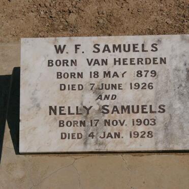 SAMUELS W.F. nee VAN HEERDEN 1879-1926 :: SAMUELS Nelly 1903-1928
