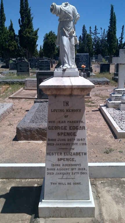 SPENCE George Edgar 1847-1902 &amp; Hester Elizabeth ADENDORFF 1852-1903