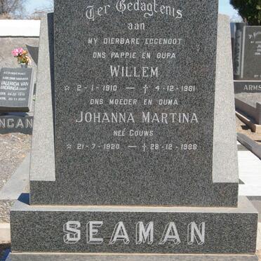 SEAMAN Willem 1910-1981 &amp; Johanna Martina GOUWS 1920-1988 :: SEAMAN Leon 1945-1998