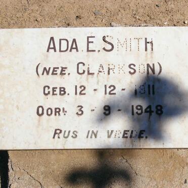 SMITH Ada E. nee CLARKSON 1911-1948