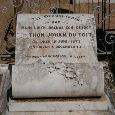 TOIT Anthon Johan, du 1873-1915