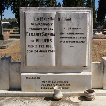 VILLIERS Elsabee Sophia, de 1860-1946