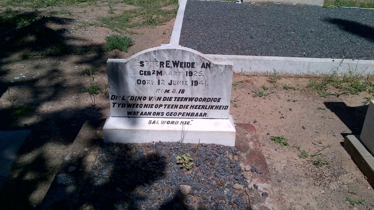 WEIDEMAN Esther E. 1925-1941