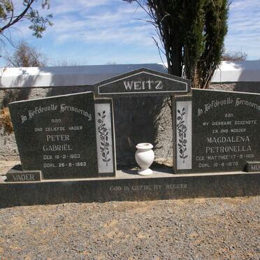 WEITZ Peter Gabriel 1903-1983 &amp; Magdalena Petronella MATTHEE 1901-1975