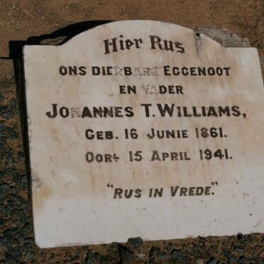 WILLIAMS Johannes T. 1861-1941