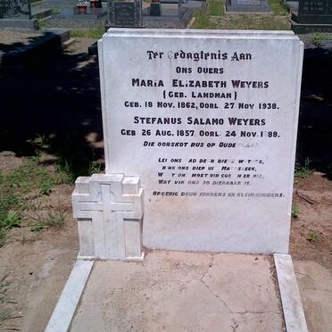 WEYERS Stefanus Salamo 1857-1898 &amp; Maria Elizabeth LANDMAN 1862-1938