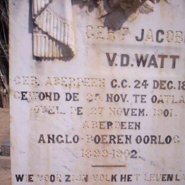 WATT Gert Jacobus, v.d. 1880-1901
