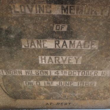 HARVEY John Thomas 1868-1961 &amp; Jane Ramage HILSON 1872-1956