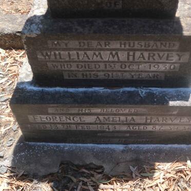 HARVEY William M. -1930 &amp; Florence Amelia -1943