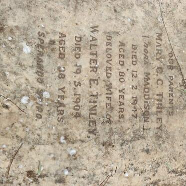 TINLEY Walter E. -1904 &amp; Mary C.C. MADDISON -1947