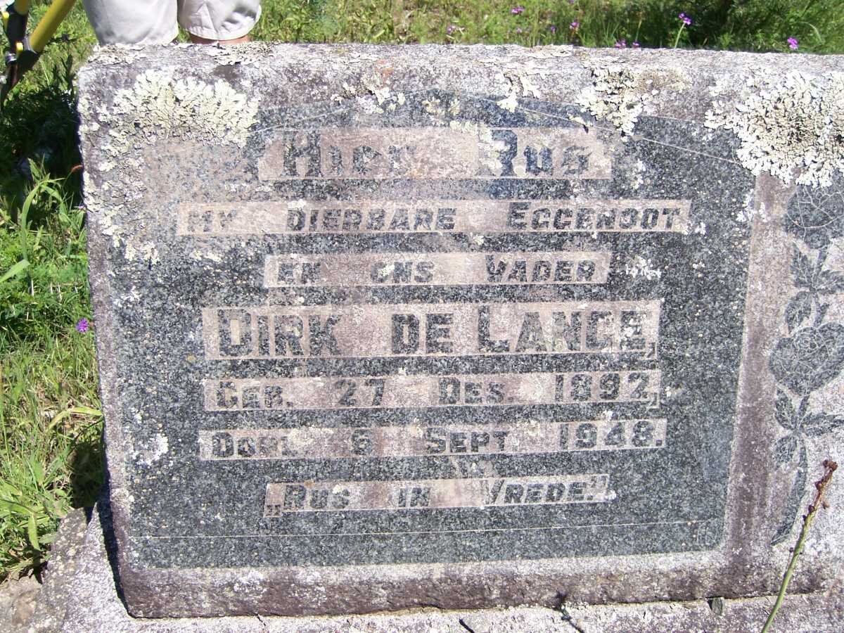 LANGE Dirk, de 1892-1948