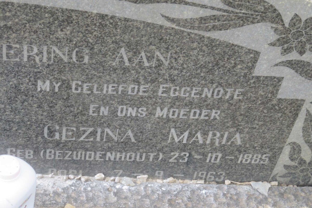 NEL Frederick Jacobus 1884-1974 &amp; Gezina Maria BEZUIDENHOUT 1885-1963