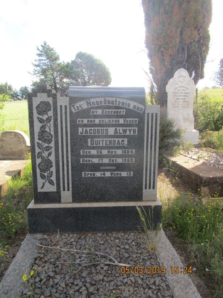 BUITENDAG Jacobus Alwyn 1884-1959