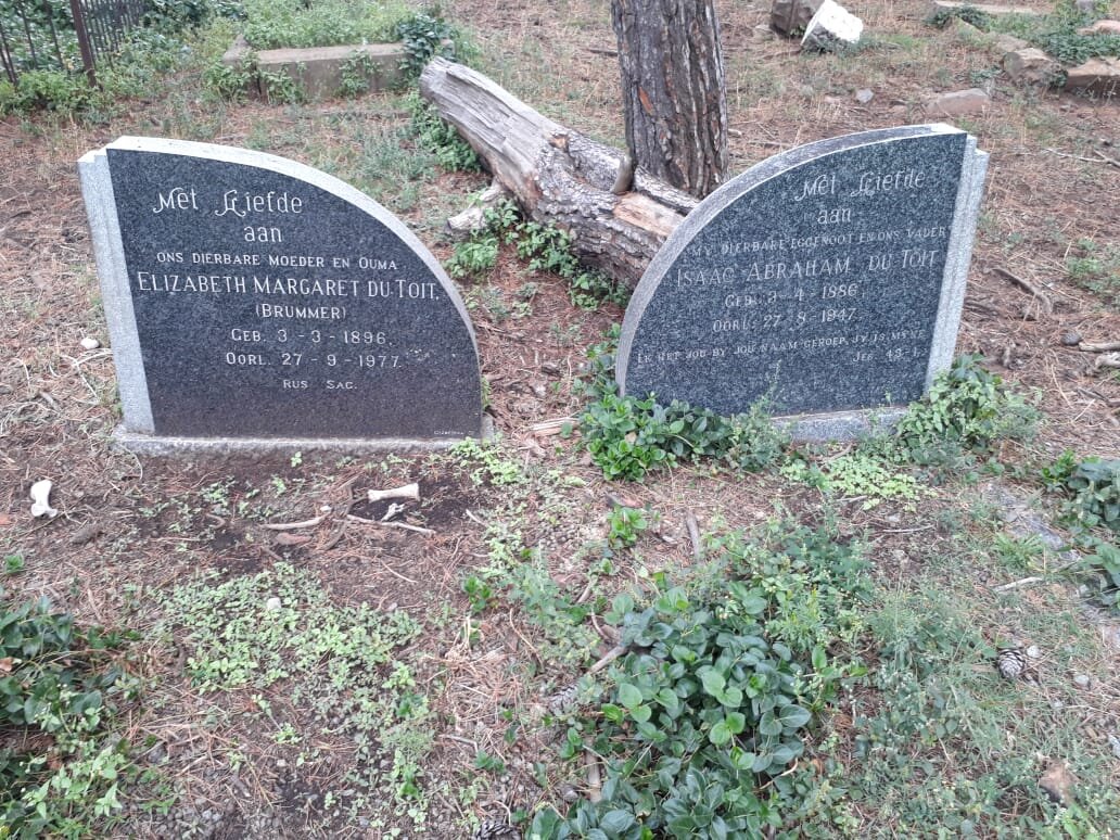 TOIT Isaac Abraham, du 1886-1947 &amp; Elizabeth Margaret BRUMMER 1896-1977