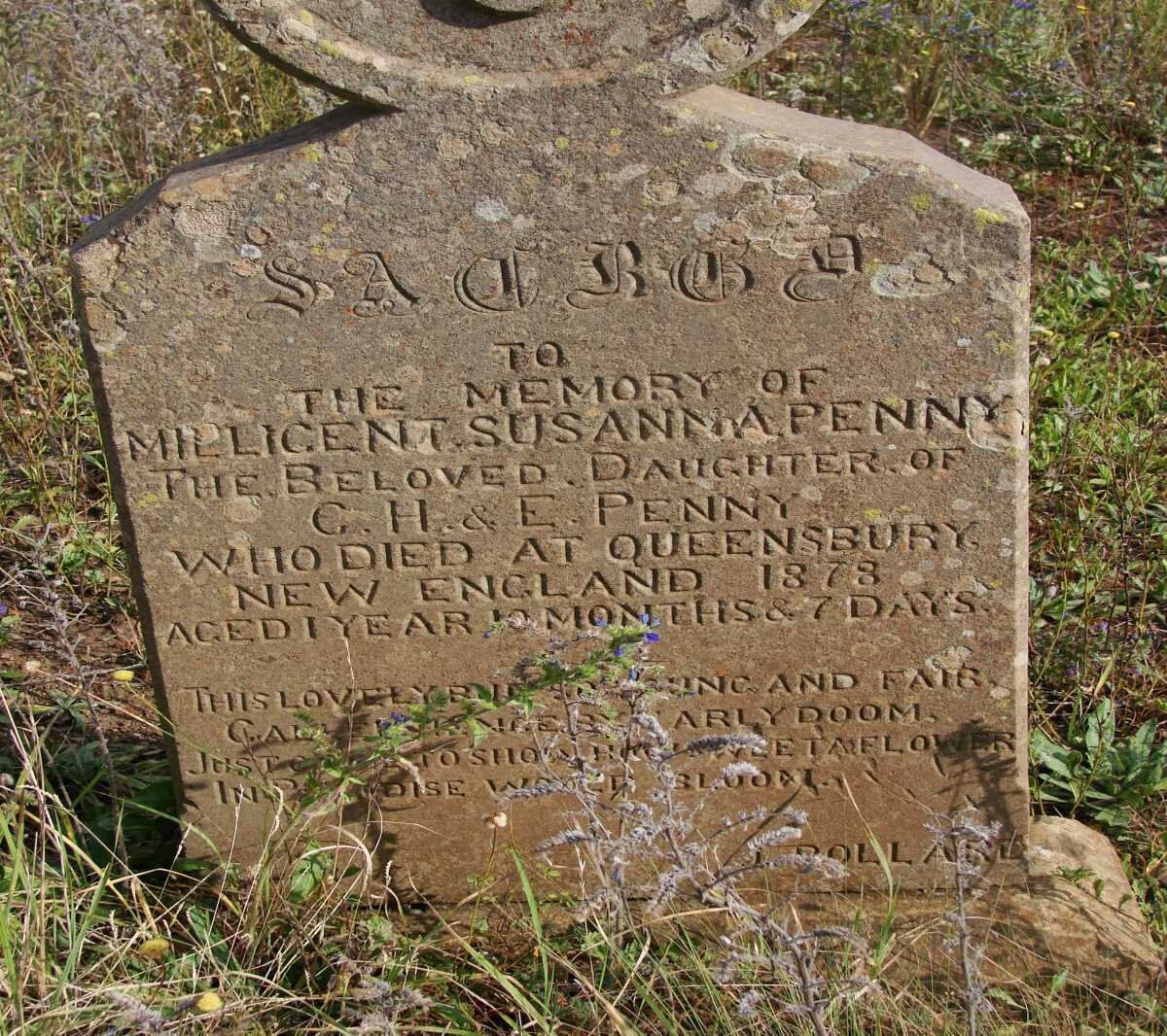 PENNY Milicent Susanna -1878