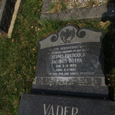 BOTHA Theunis Frederick Jacobus 1890-1955