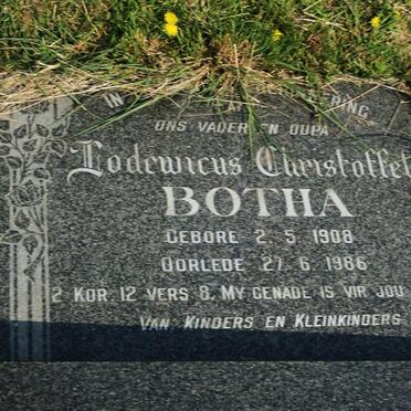 BOTHA Lodewicus Christoffel 1908-1986