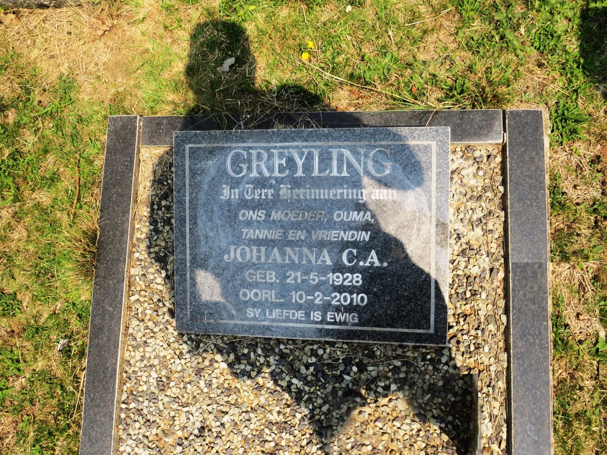 GREYLING Johanna C.A. 1928-2010