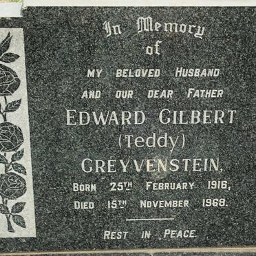 GREYVENSTEIN Edward Gilbert 1916-1968