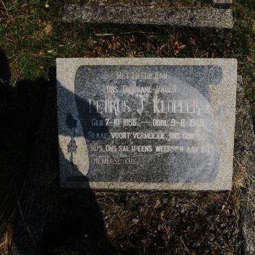 KLOPPER Petrus J. 1856-1949