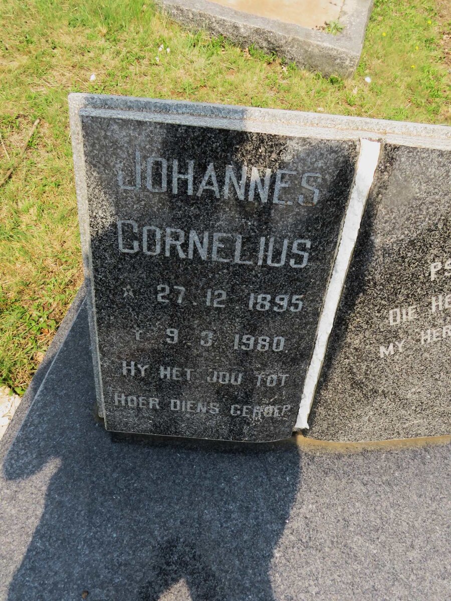 KLERK Johannes Cornelius, de 1895-1980