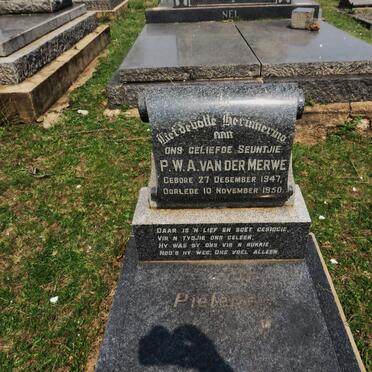 MERWE P.W.A., van der 1947-1950