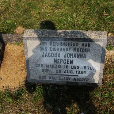 NEPGEN Jacoba Johanna nee MARAIS 1870-1954