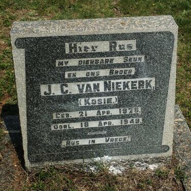 NIEKERK J.C., van 1928-1949